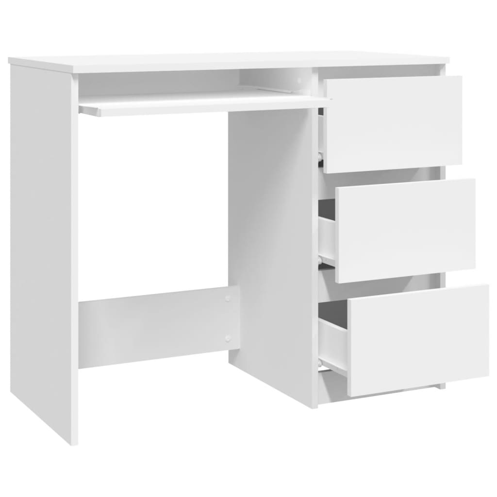 vidaXL Çalışma Masası Beyaz 90x45x76 cm Sunta