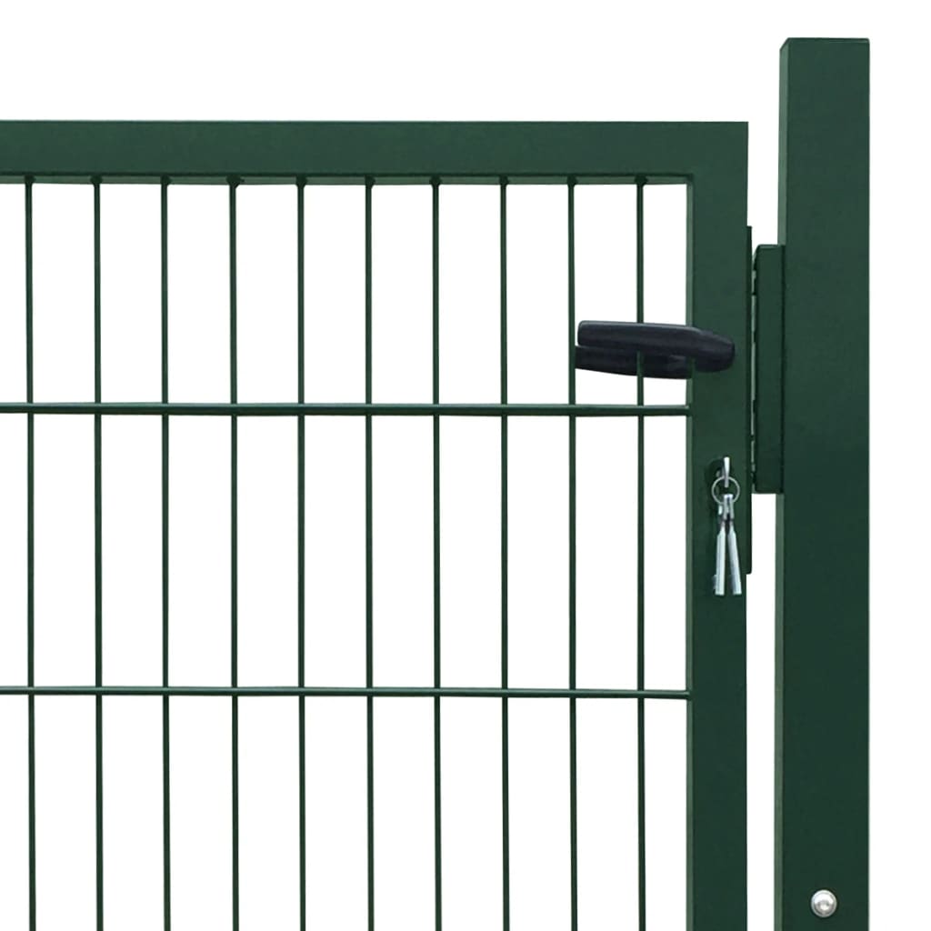 vidaXL Çit Kapısı Yeşil 105x150 cm Çelik