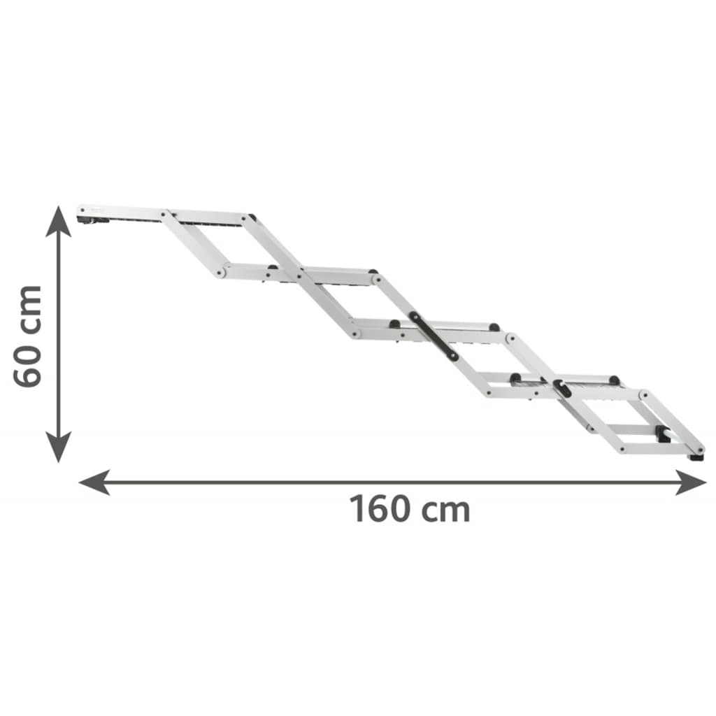 TRIXIE Katlanır Pet Merdiveni 4 Basamaklı 160x70 cm Alüminyum