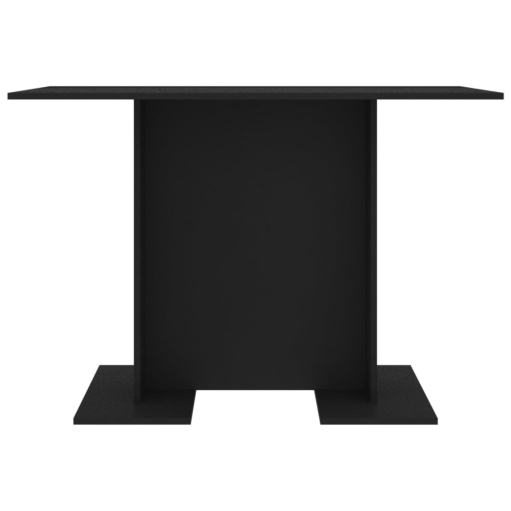 vidaXL Yemek Masası Siyah 110x60x75 cm Kompozit Ahşap