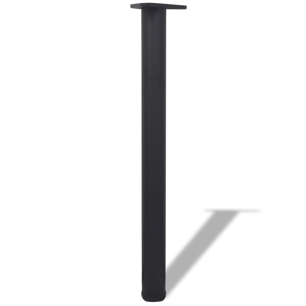 vidaXL Yükseklik Ayarlı Masa Ayağı 4 Adet Siyah 710 mm