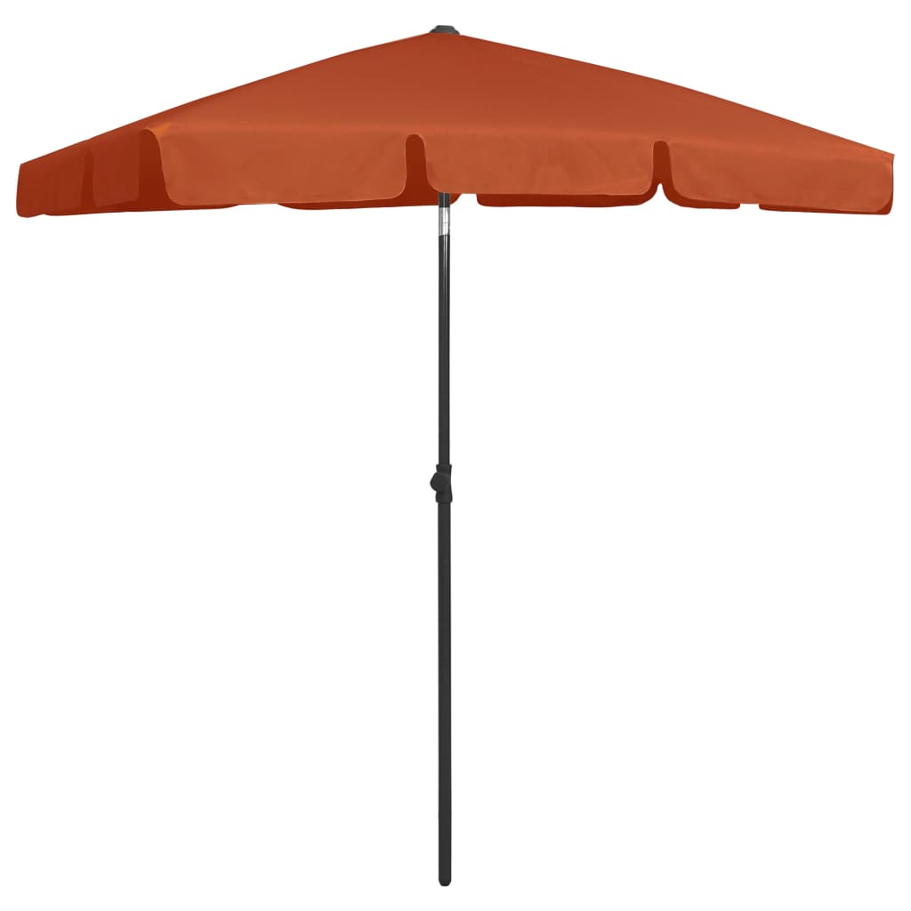vidaXL Plaj Şemsiyesi Kiremit Rengi 180x120 cm