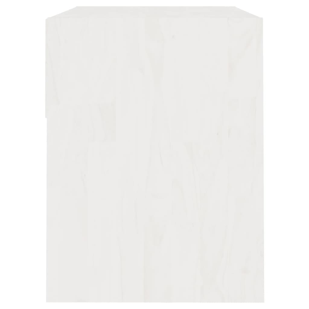 vidaXL Komodin Beyaz 40x31x40 cm Masif Çam Ağacı