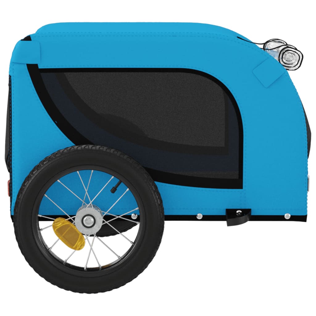 vidaXL Köpek İçin Bisiklet Römorku Mavi ve Siyah Oxford Kumaş ve Demir