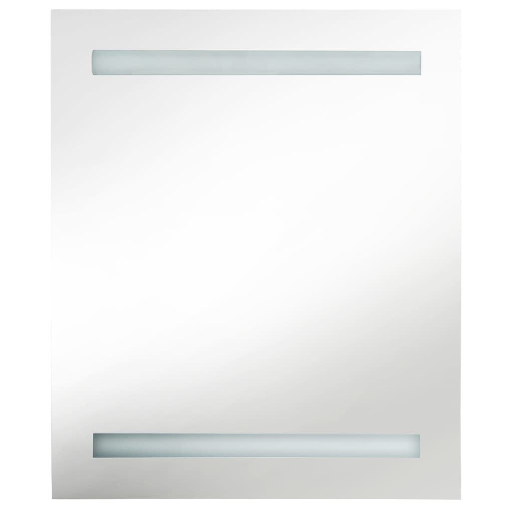 vidaXL LED Işıklı Aynalı Banyo Dolabı Gri 50x14x60 cm