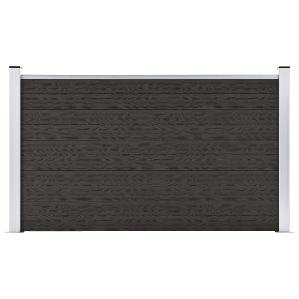 vidaXL Panel Çit Siyah 180x105 cm WPC