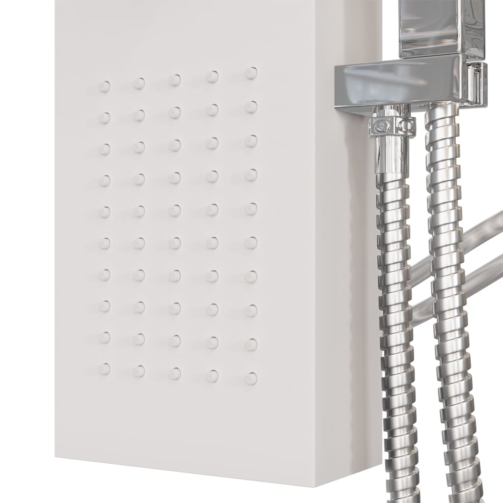vidaXL Duş Paneli Sistemi Alüminyum Beyaz