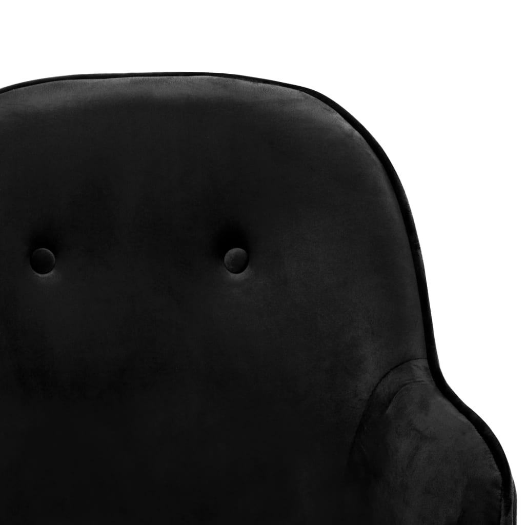vidaXL Sallanan Sandalye Siyah Kadife