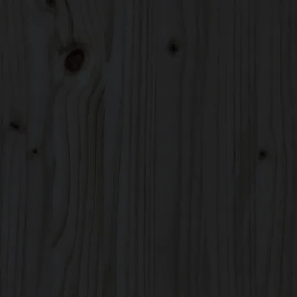 vidaXL Köpek Yatağı Siyah 51,5x44x9 cm Masif Çam Ağacı