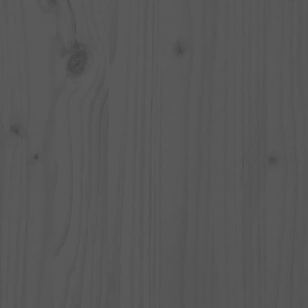 vidaXL Köpek Yatağı Gri 71,5x54x9 cm Masif Çam Ağacı