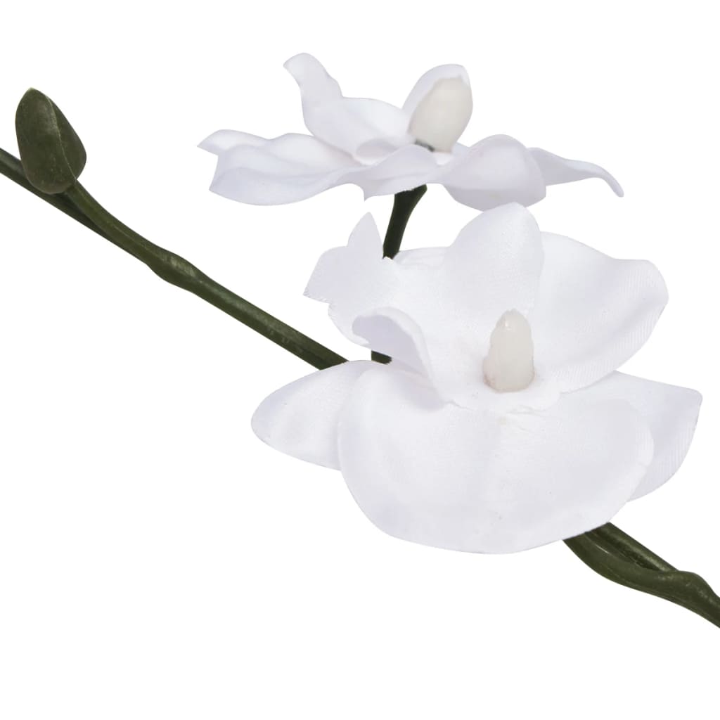 vidaXL Yapay Orkide Çiçeği Saksılı 30 cm Beyaz