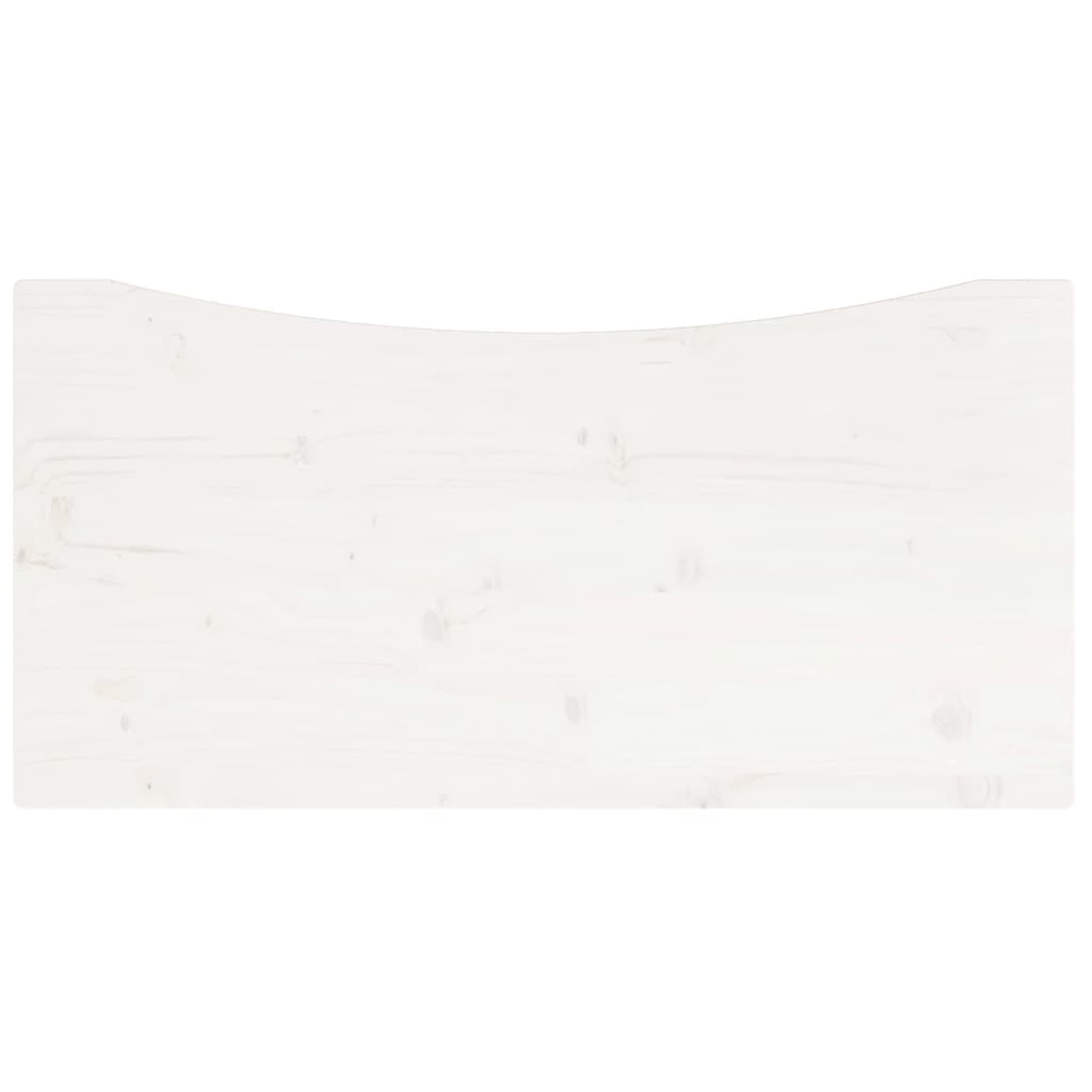 vidaXL Masa Tablası Beyaz 80x40x2,5 cm Masif Çam Ağacı