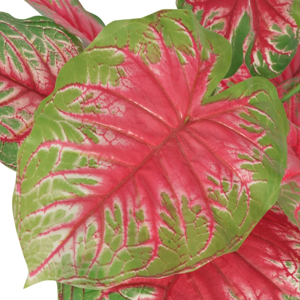 vidaXL Saksıda Yapay Kaladyum Çiçeği Yeşil Kırmızı 70 cm