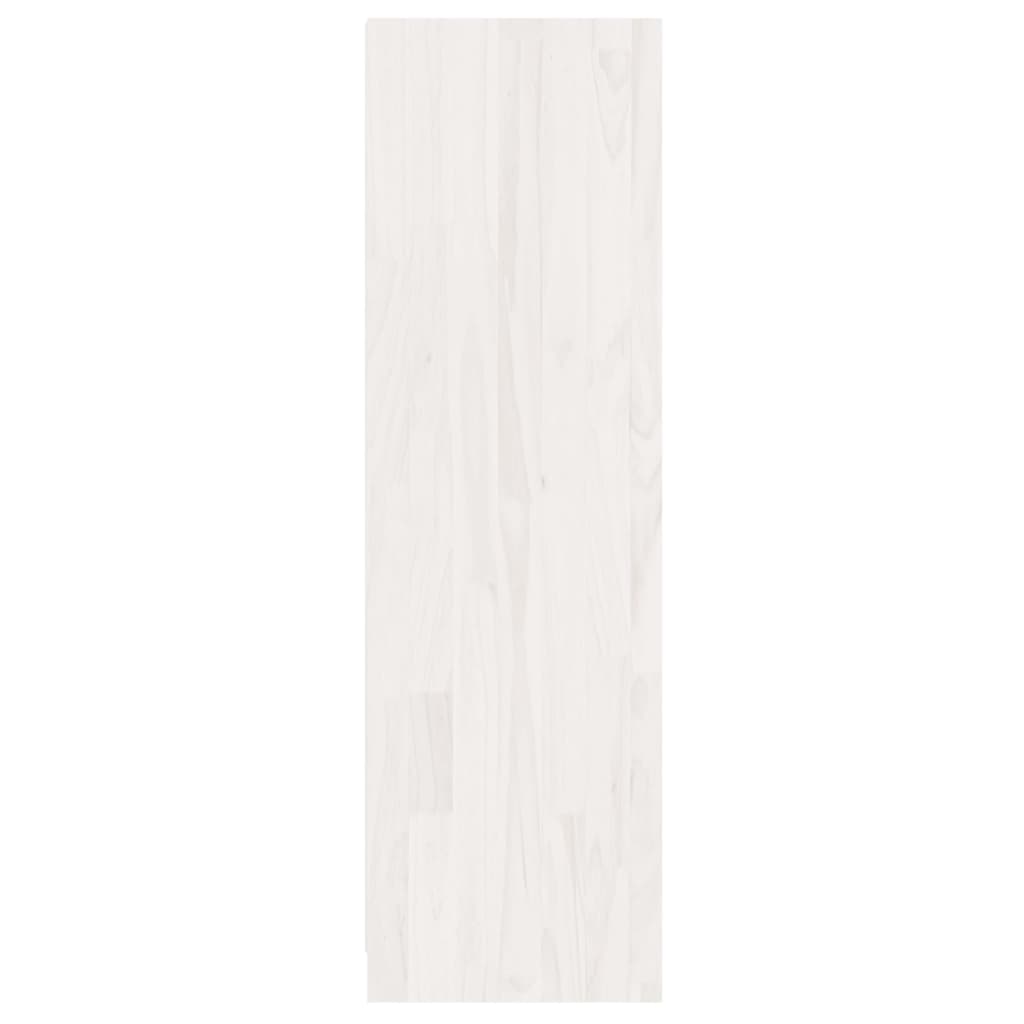vidaXL Kitaplık/Paravan Beyaz 36x33x110 cm Masif Çam Ağacı