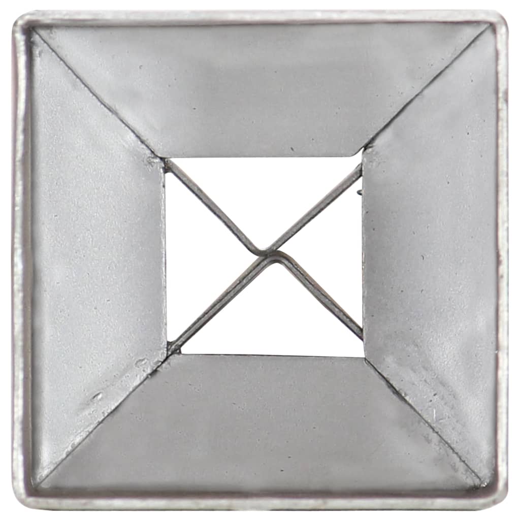 vidaXL Zemin Kazığı 6 Adet Gümüş Rengi 7x7x75 cm Galvanizli Çelik