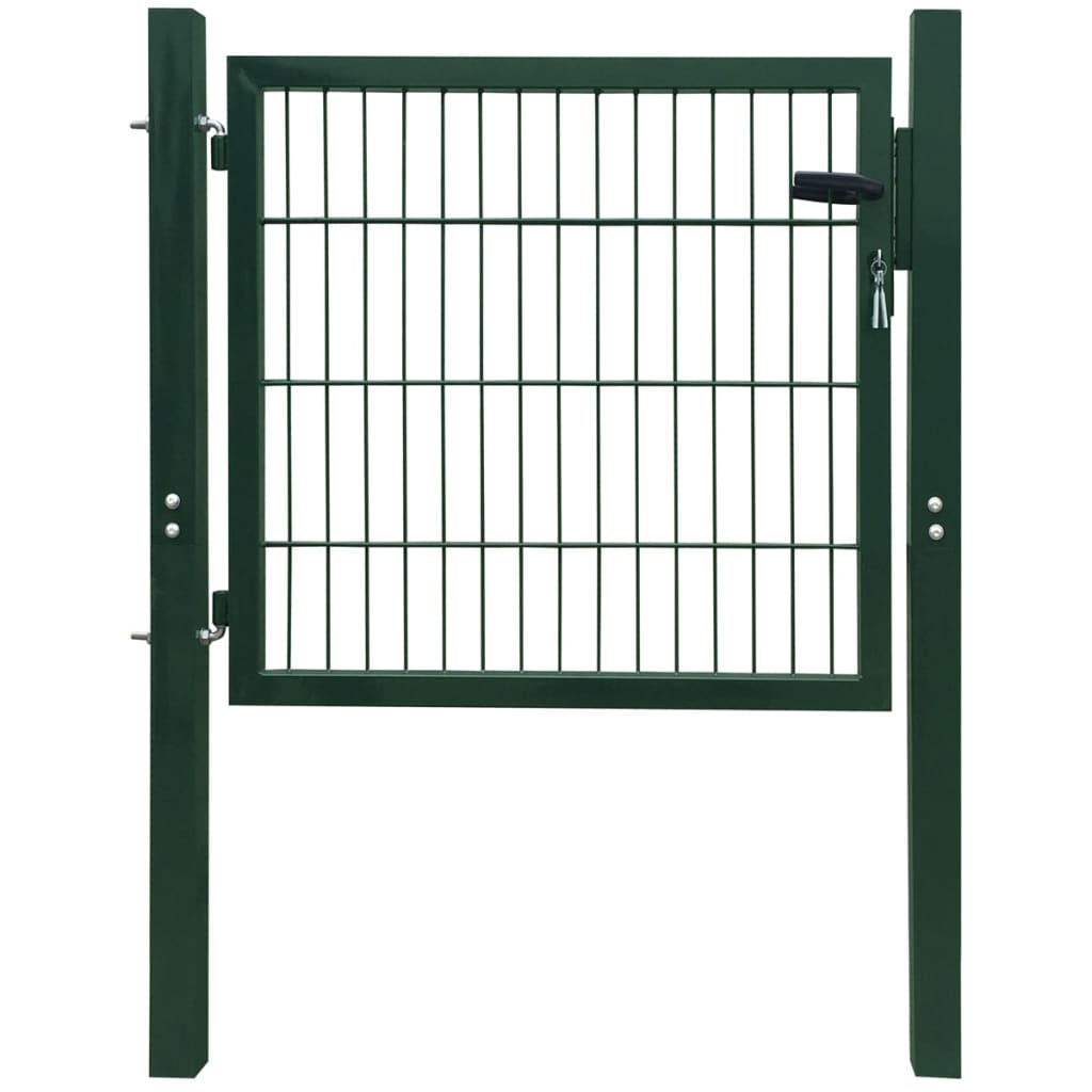 vidaXL Çit Kapısı Yeşil 105x150 cm Çelik