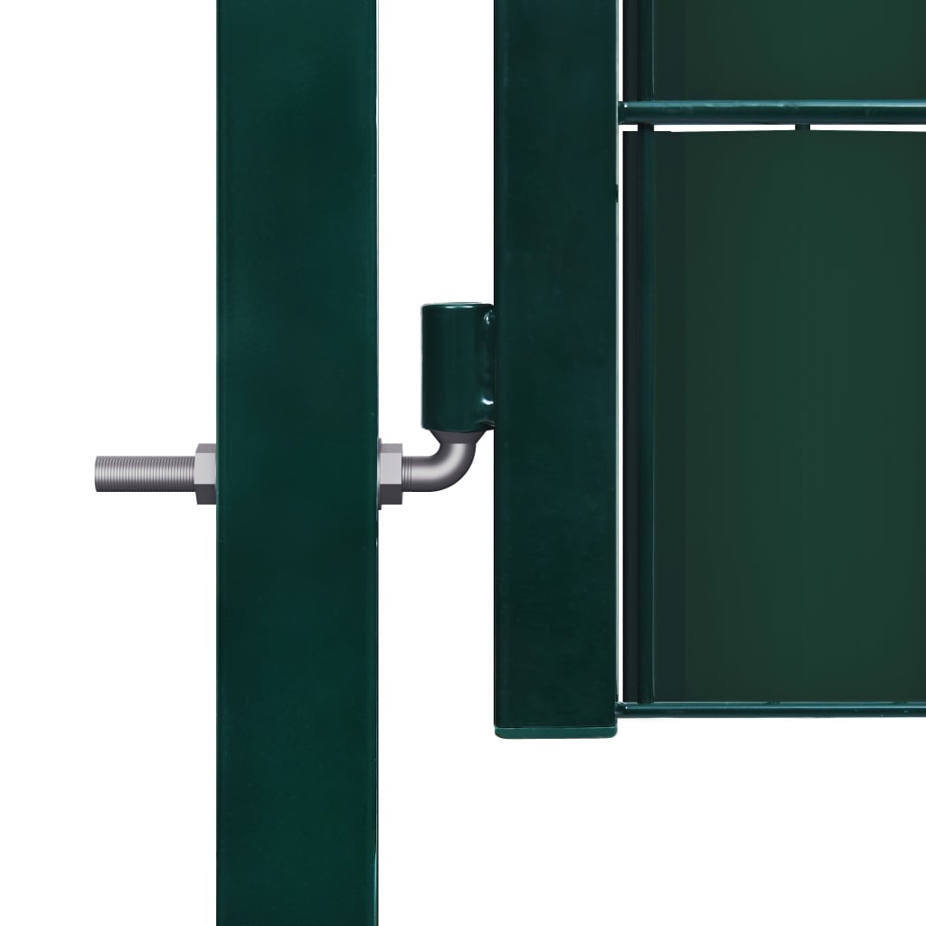 vidaXL Çit Kapısı PVC ve Çelik 100x101 cm Yeşil
