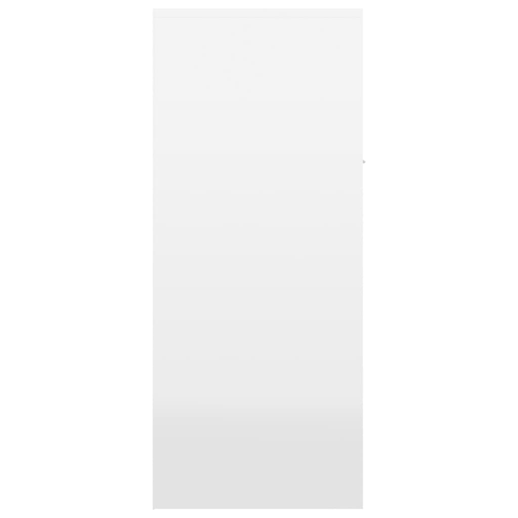vidaXL Ayakkabılık Parlak Beyaz 60x35x84 cm Sunta
