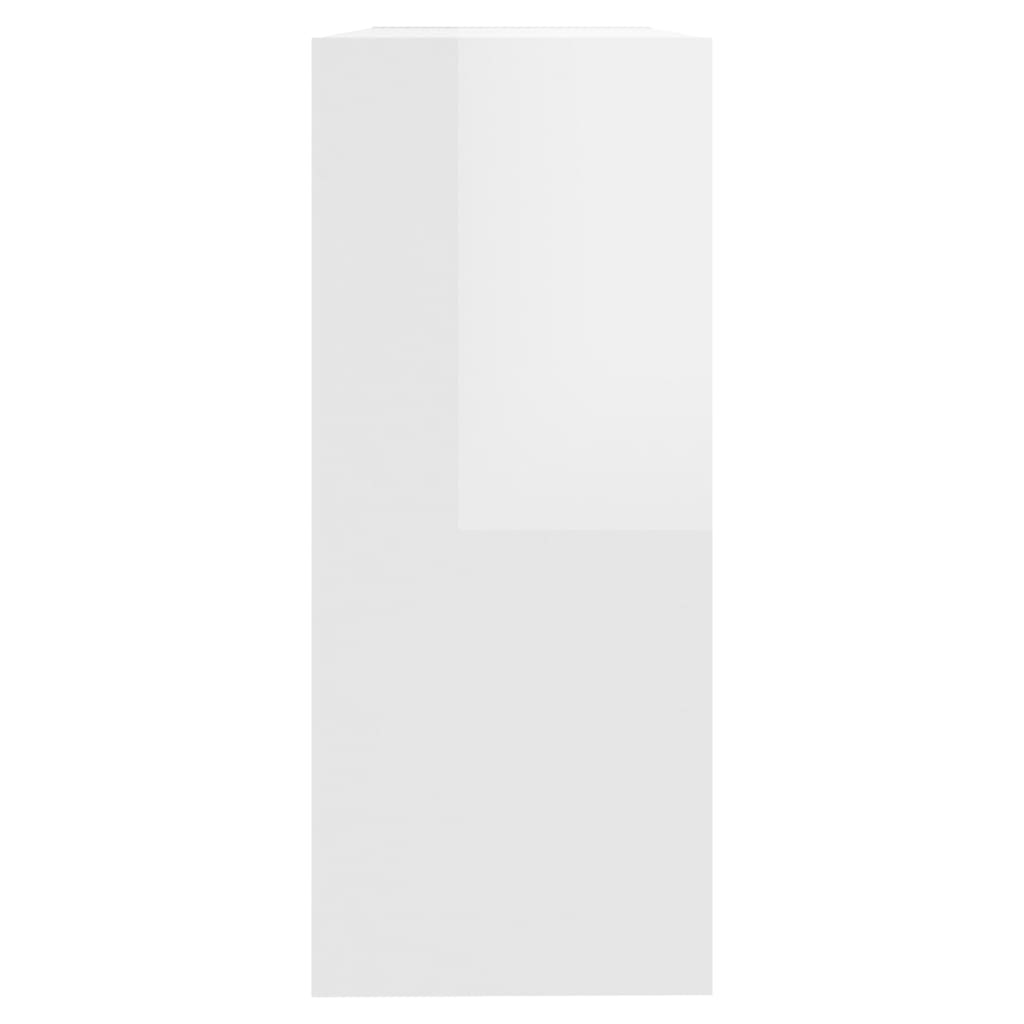 vidaXL Kitaplık/Paravan Parlak Beyaz 100x30x72 cm