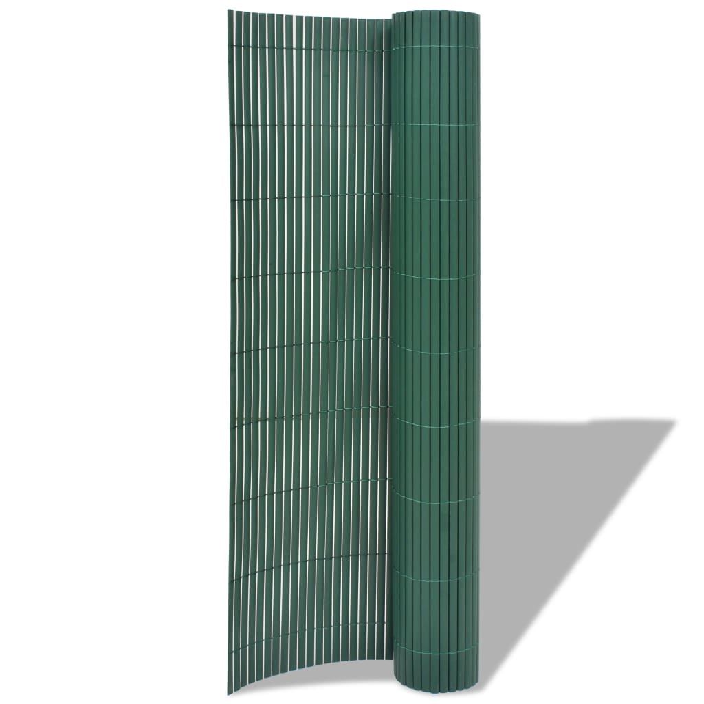 vidaXL Çift Taraflı Bahçe Çiti Yeşil 90x300 cm PVC