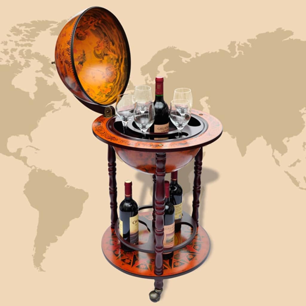 vidaXL Küre Bar Şarap Standı Okaliptüs Ağacı