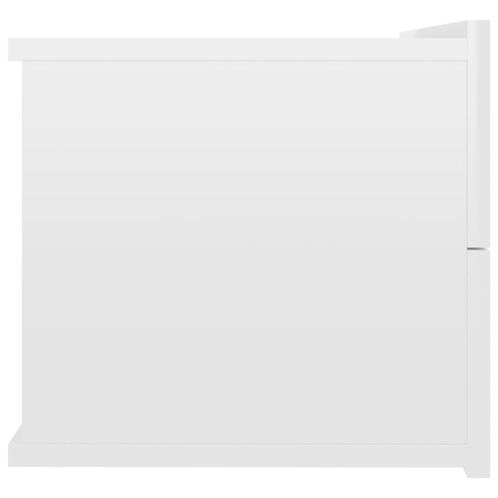 vidaXL Komodin Parlak Beyaz 40x30x30 cm Sunta
