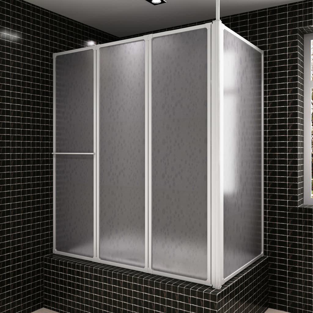 vidaXL Banyo Paravanı L Şekli 4 Panel 120x70x137 cm
