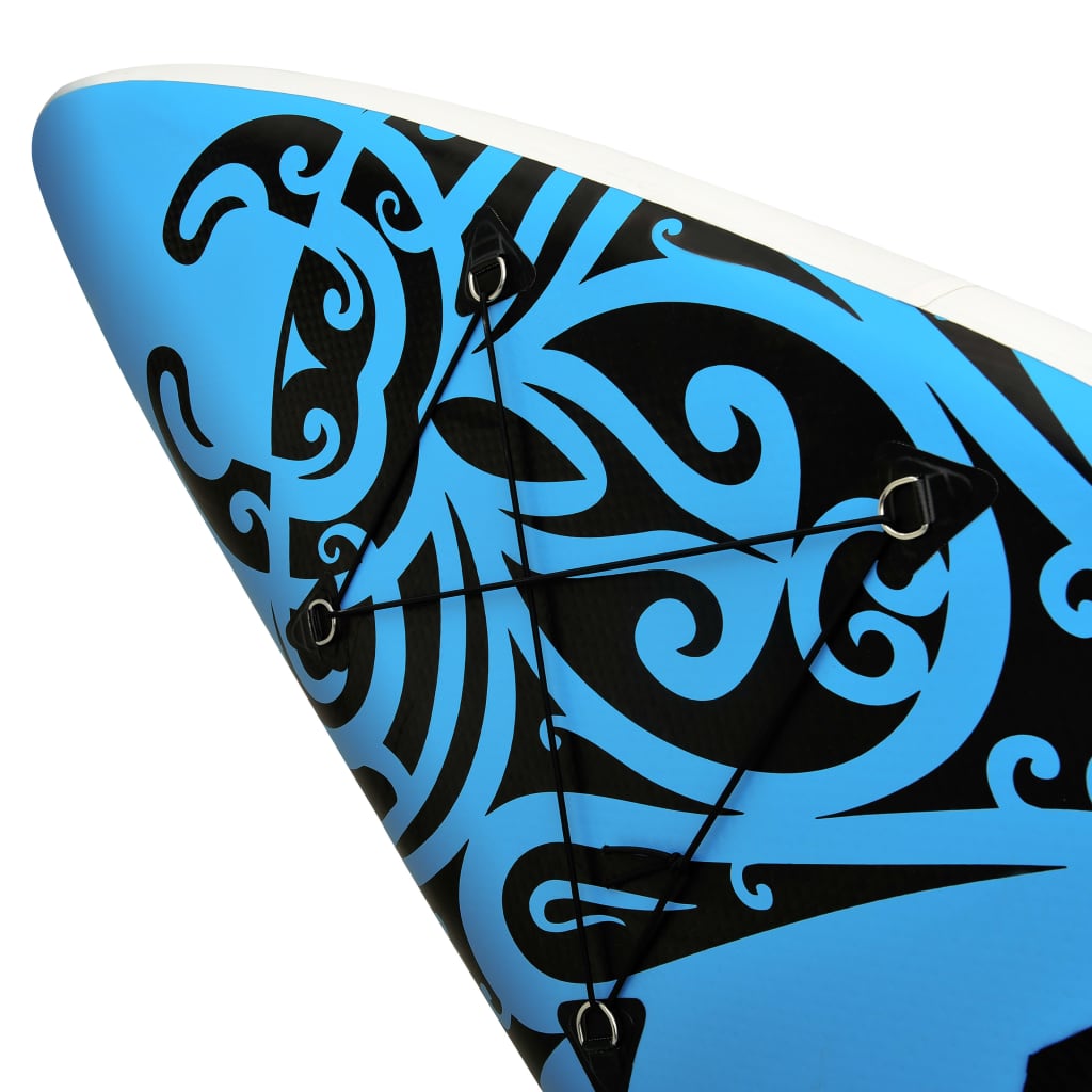 vidaXL Şişme Kürek Sörfü Seti Mavi 305x76x15 cm