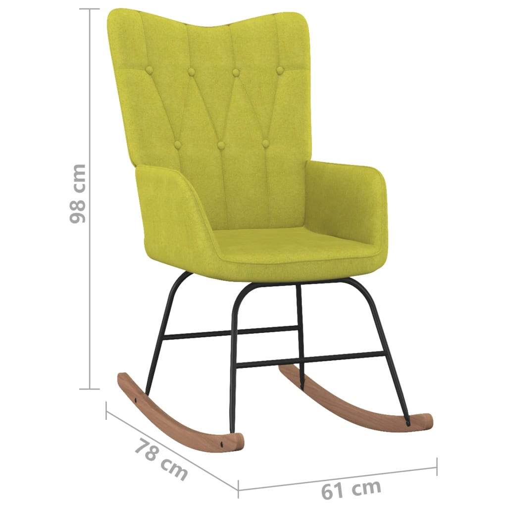 vidaXL Sallanan Sandalye Yeşil Kumaş