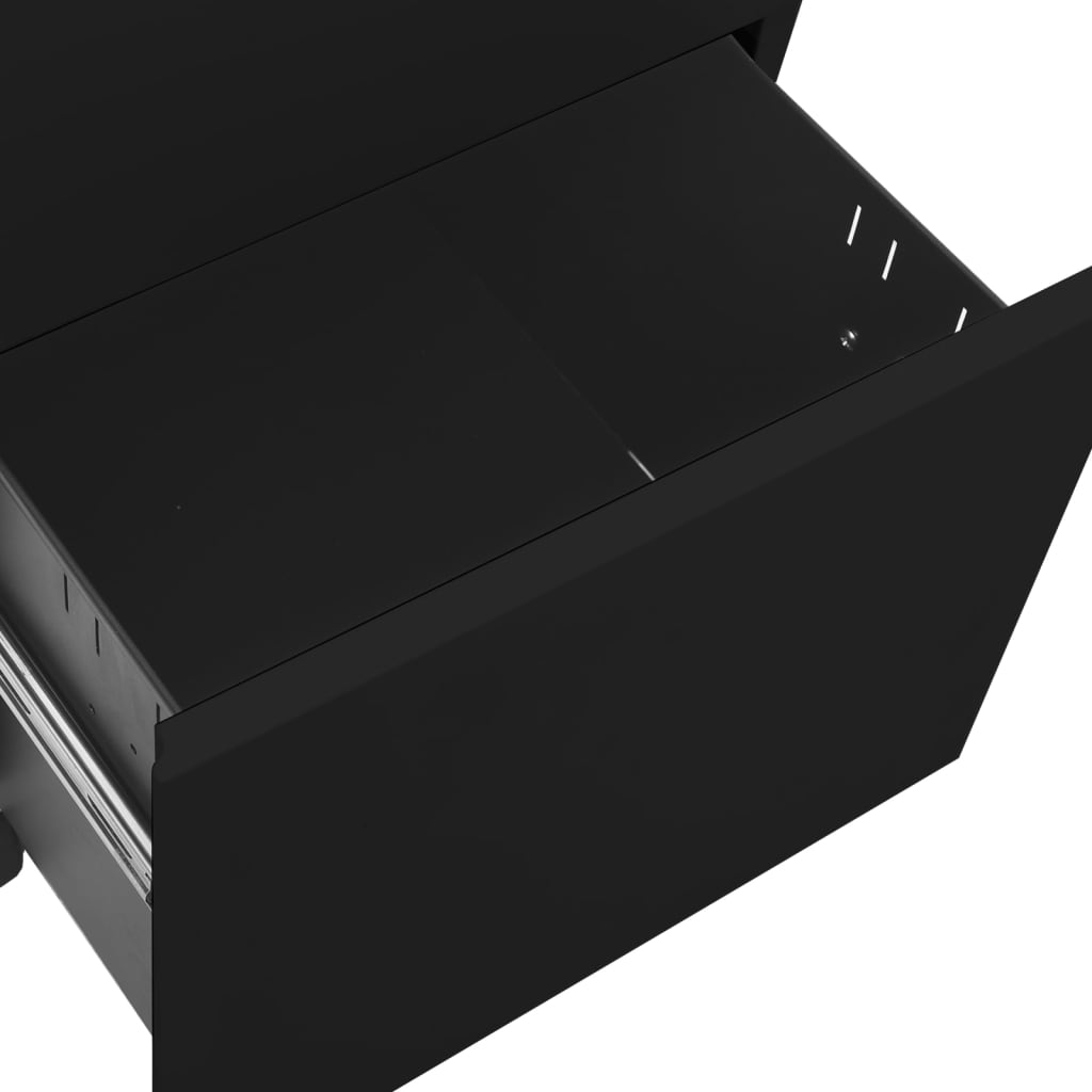 vidaXL Mobil Dosya Dolabı Siyah 39x45x60 cm Çelik