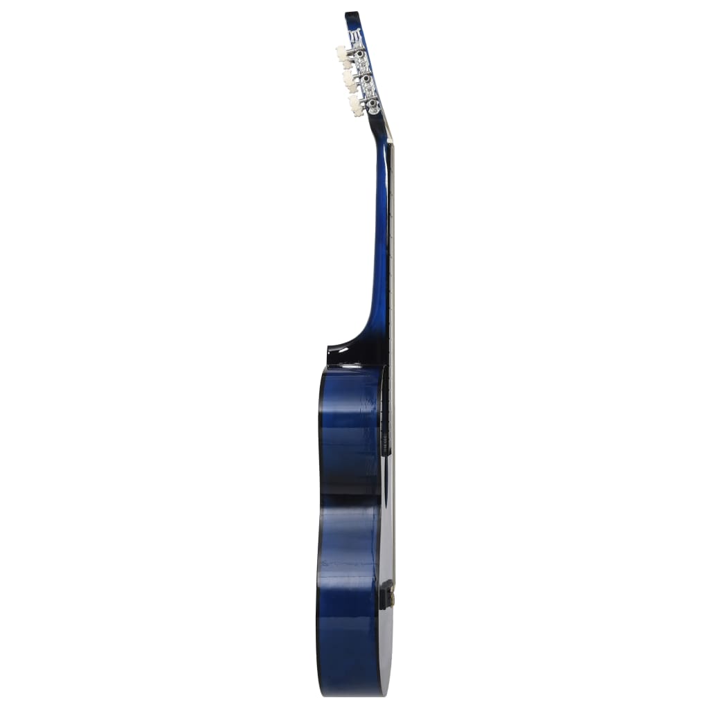 vidaXL 6 Telli Akustik Gitar Kesik Kasa Gölgeli Mavi 98 cm