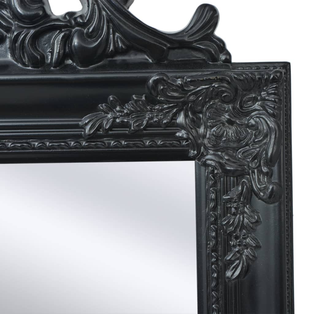 vidaXL Ayaklı Ayna Siyah 160x40 cm Barok Stil