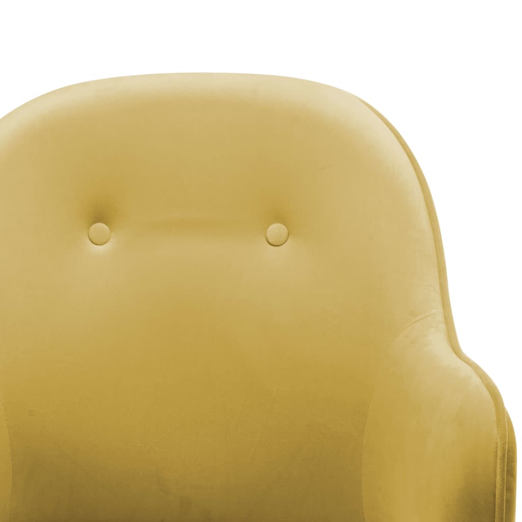 vidaXL Sallanan Sandalye Hardal Sarısı Kadife