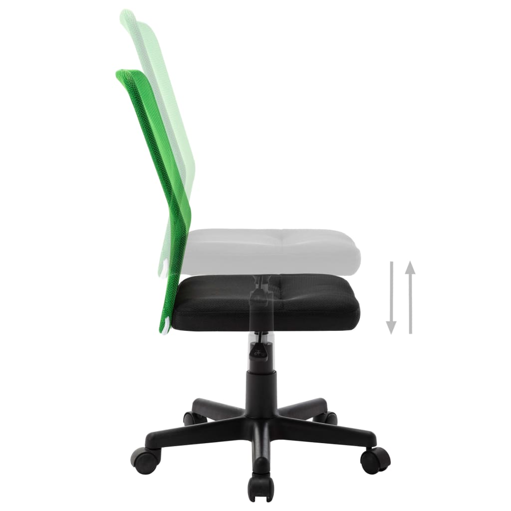 vidaXL Ofis Sandalyesi Siyah ve Yeşil 44x52x100 cm Fileli Kumaş