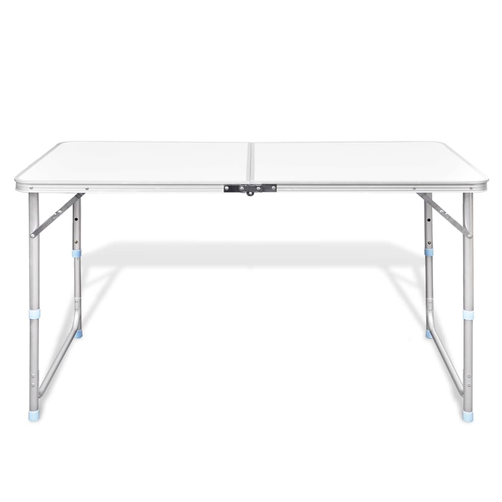 vidaXL Katlanır Kamp Masası Yükseklik Ayarlı 120 x 60 cm Alüminyum
