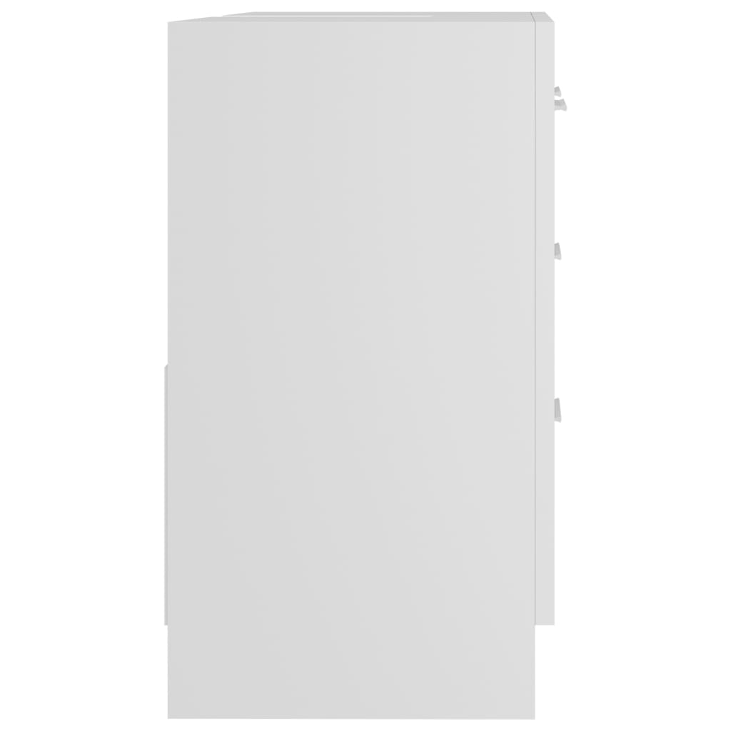 vidaXL Lavabo Alt Dolabı Beyaz 63x30x54 cm Sunta
