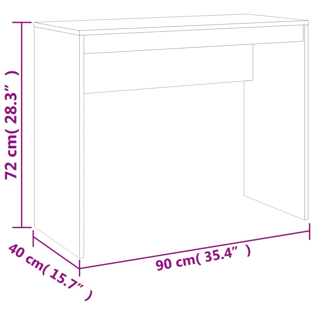 vidaXL Çalışma Masası Beton Grisi 90x40x72 cm Sunta