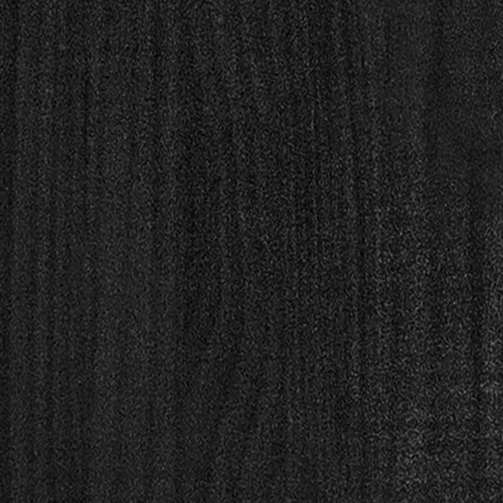 vidaXL Bahçe Saksısı Siyah 70x31x70 cm Masif Çam Ağacı
