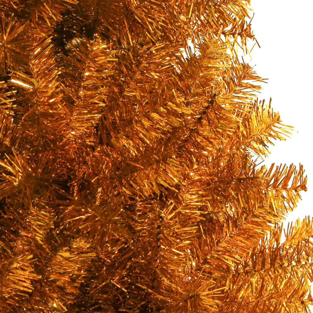 vidaXL Ayaklı Yapay Yılbaşı Çam Ağacı Altın Rengi 150 cm PET