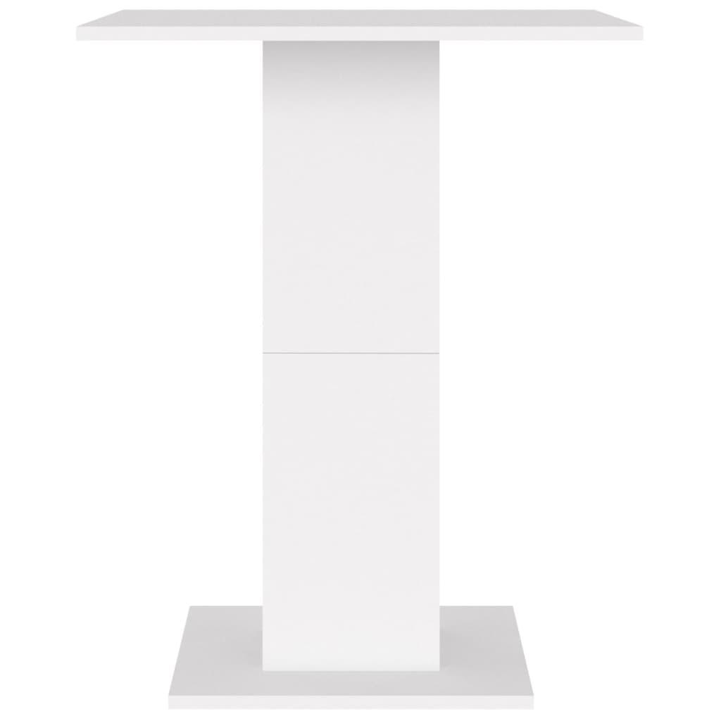 vidaXL Bistro Masası Beyaz 60x60x75 cm Kompozit Ahşap