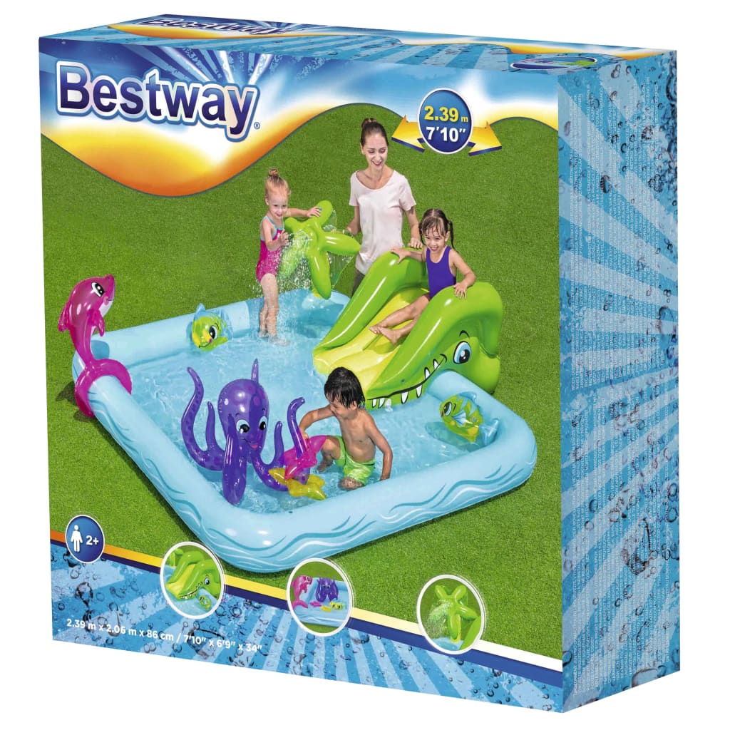 Bestway Kaydıraklı Fıskiyeli Çocuk Oyun Havuzu 239x206x86 cm