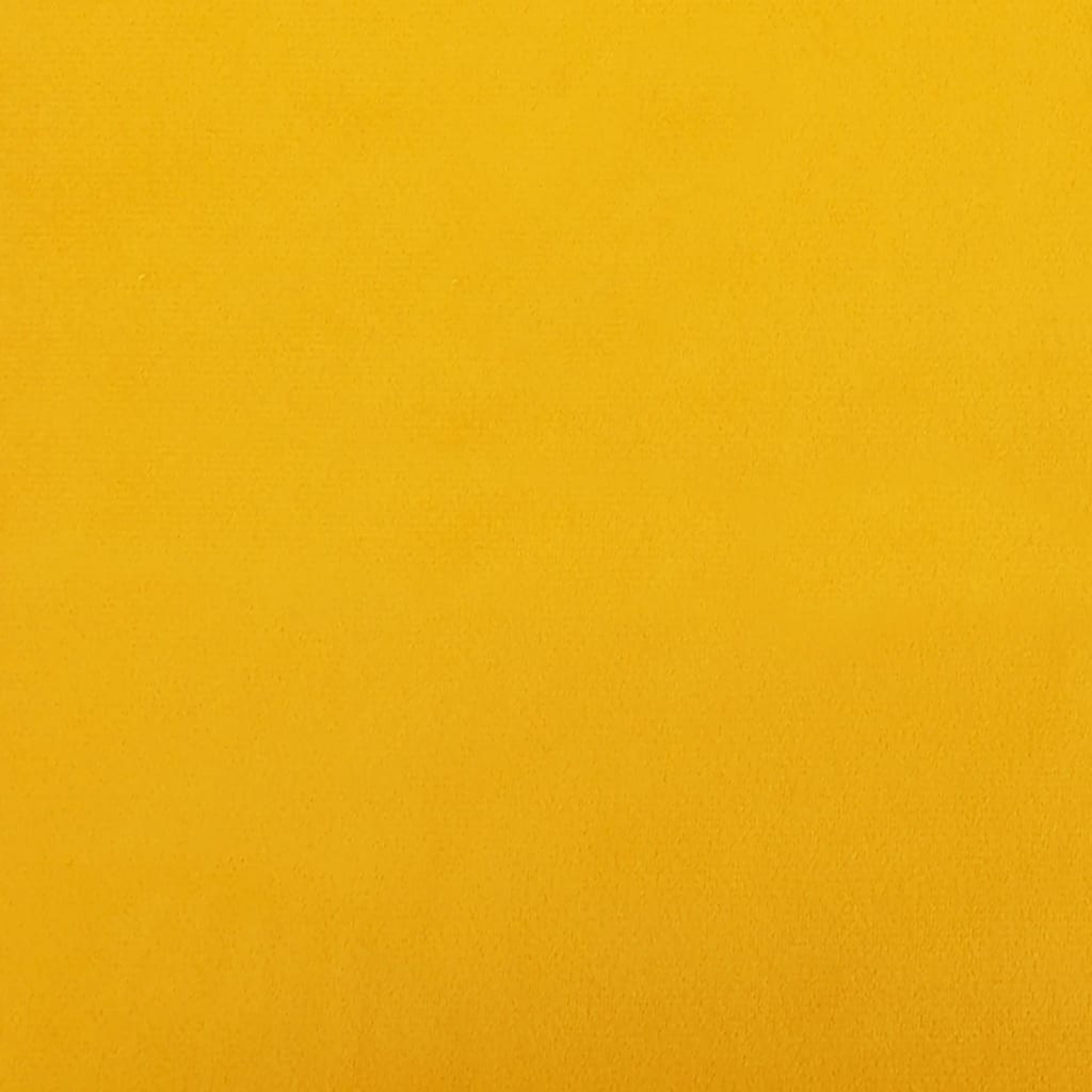 vidaXL Tabure Sarı 78x56x32 cm Kadife