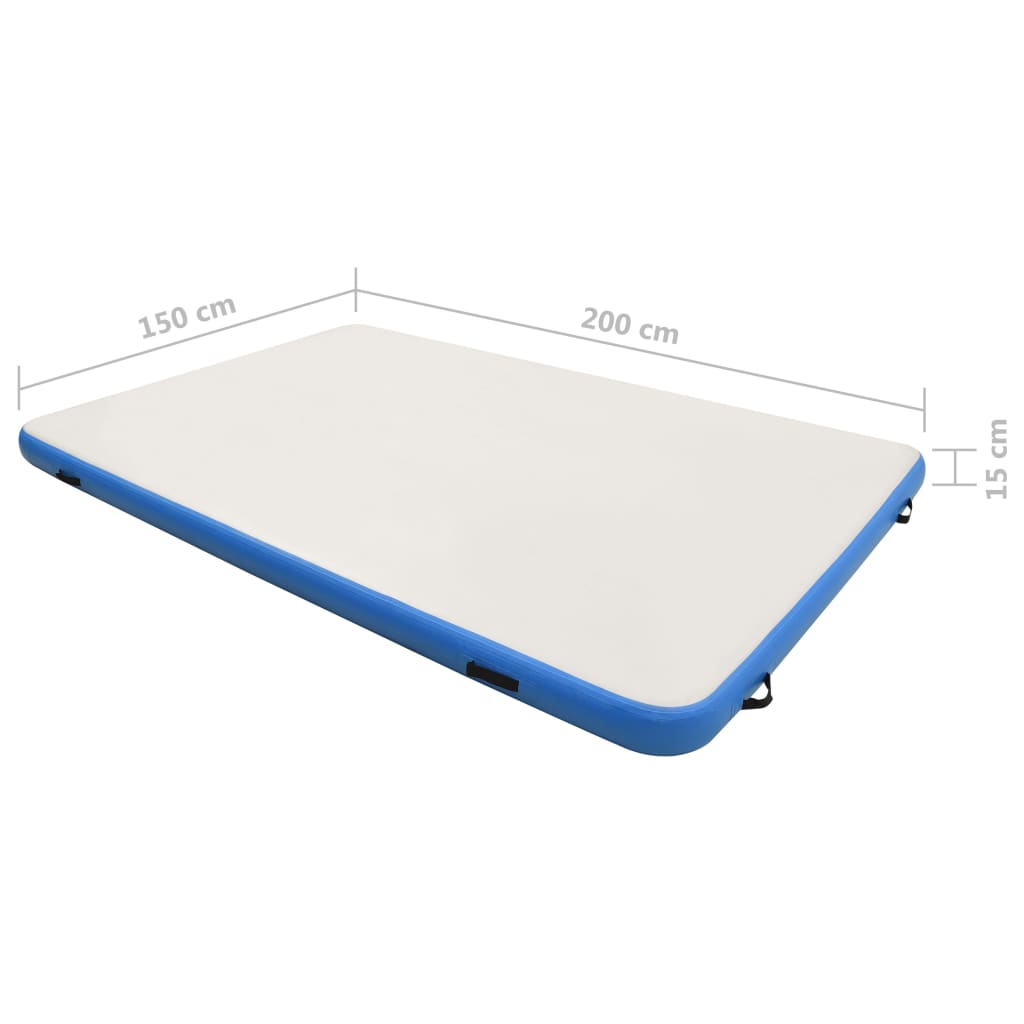 vidaXL Şişme Yüzer Platform Mavi ve Beyaz 200x150x15 cm