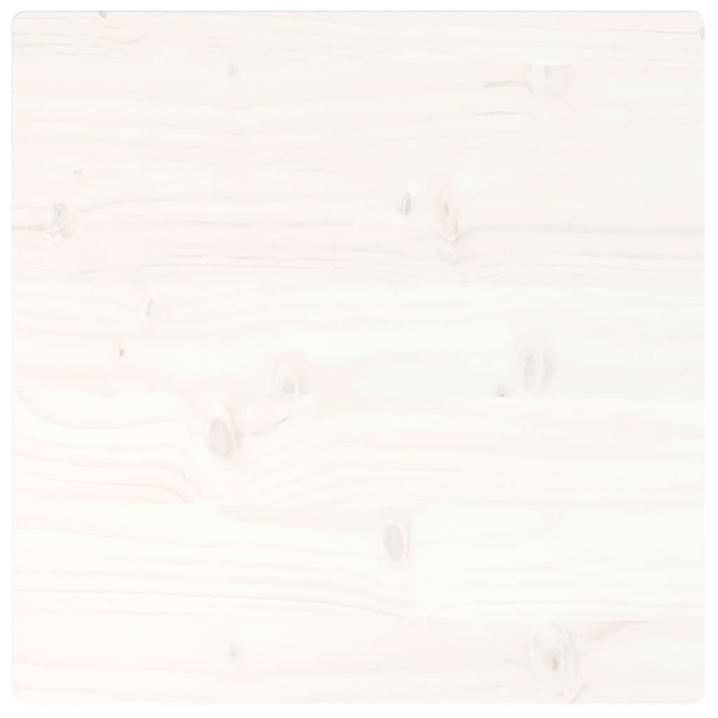 vidaXL Masa Tablası Beyaz 40x40x2,5 cm Masif Çam Ağacı Kare