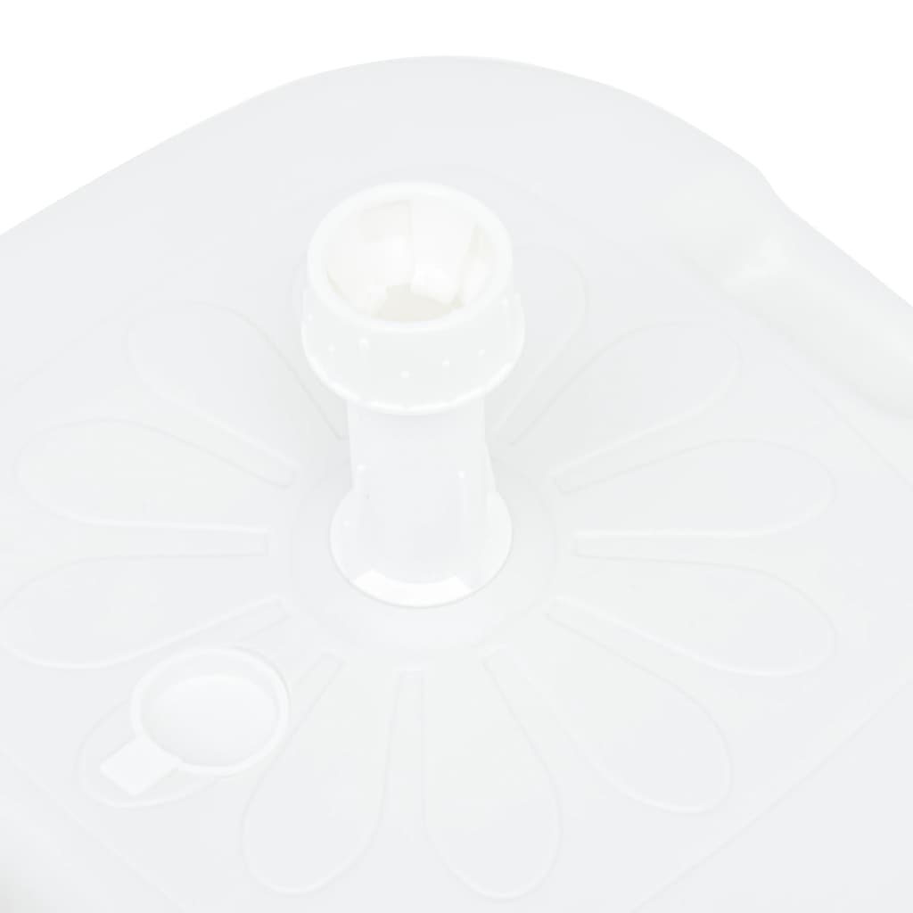 vidaXL Şemsiye Altlığı Kum/Su Doldurulabilir Beyaz 16 L Plastik