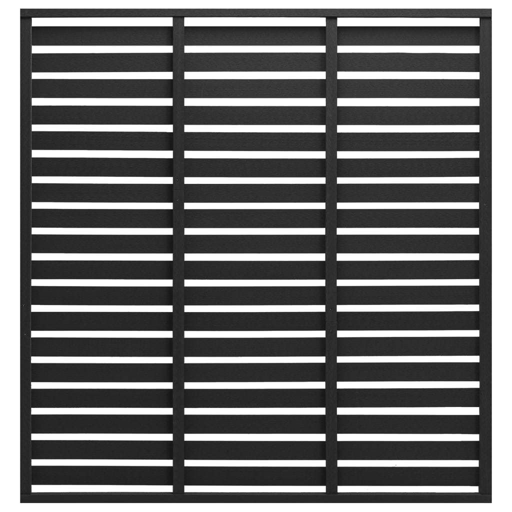 vidaXL Panel Çit Siyah 180x180 cm WPC