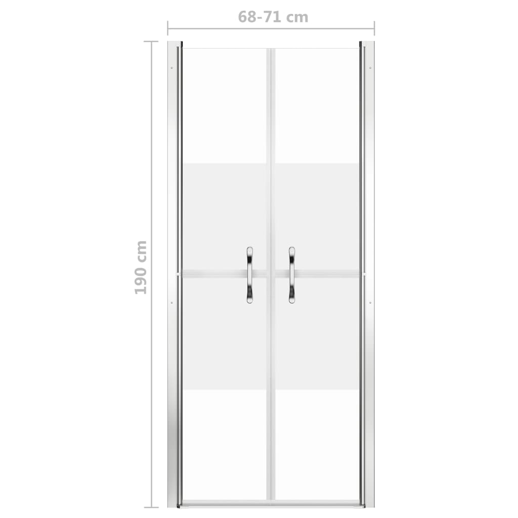 vidaXL Duş Kapısı Yarısı Buzlu 71x190 cm Temperli Cam