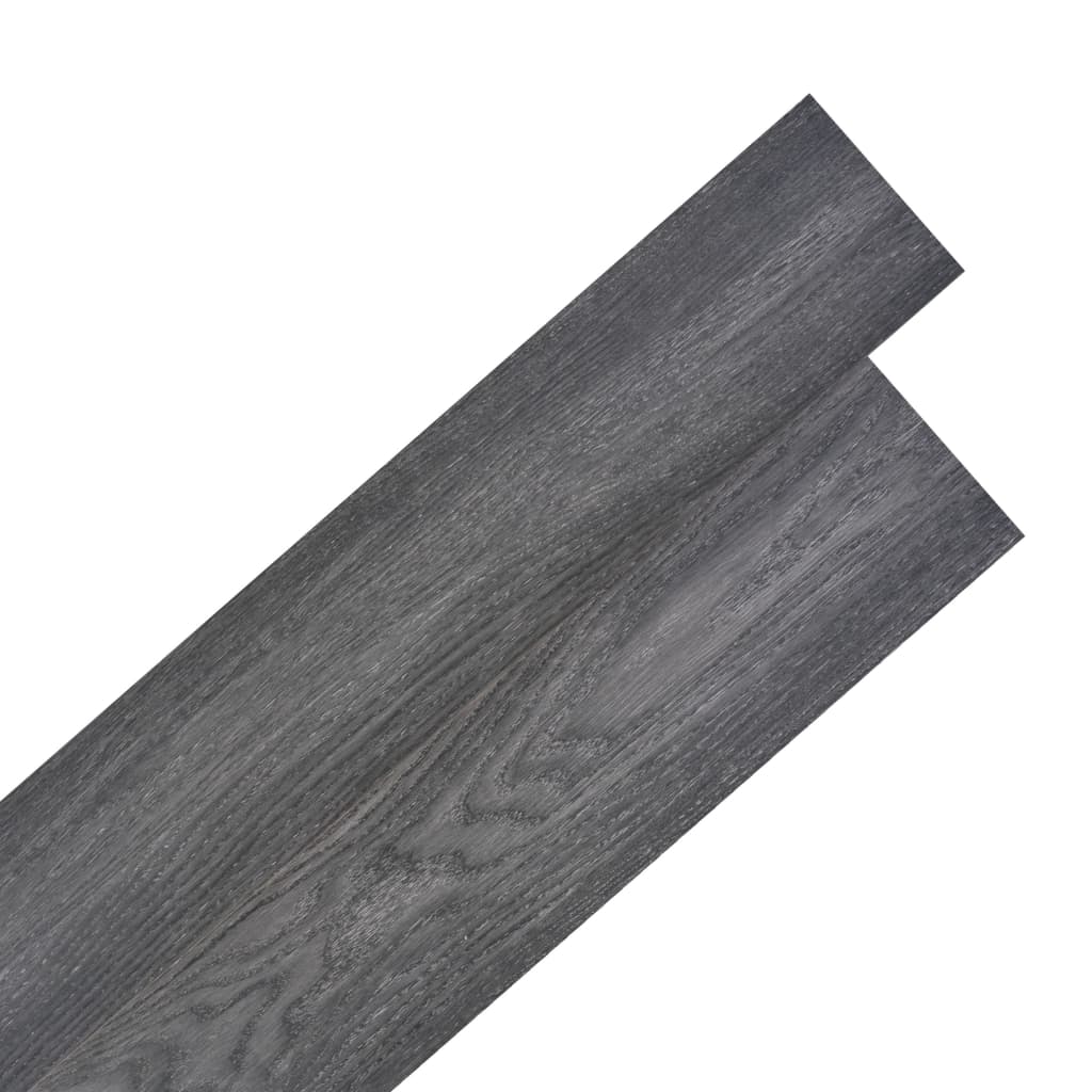 vidaXL Kendinden Yapışkanlı PVC Yer Döşemesi 5,02 m² 2 mm Siyah Beyaz