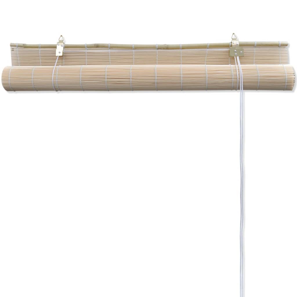 vidaXL Doğal Bambu Stor Perde 2 Adet 120 x 160 cm