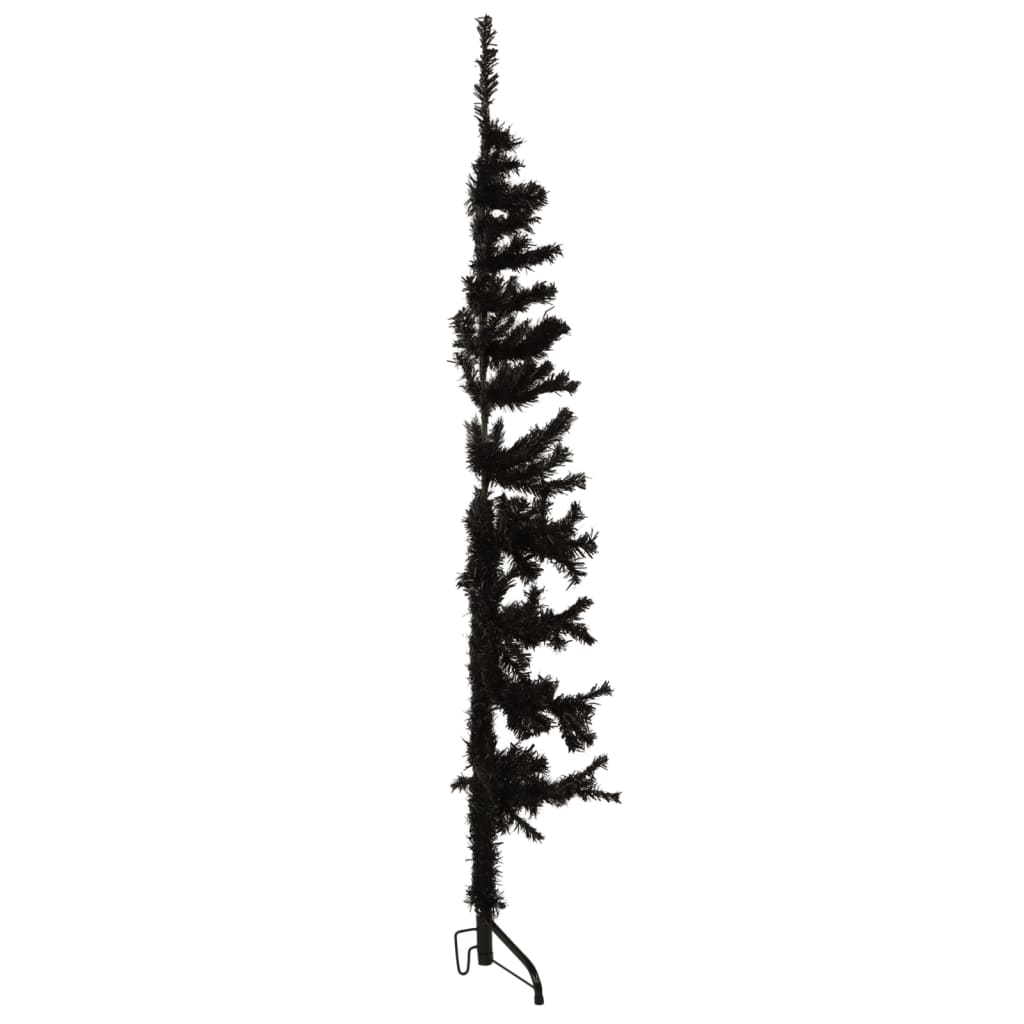 vidaXL Ayaklı Yapay Yılbaşı Ağacı Yarım İnce Siyah 120 cm